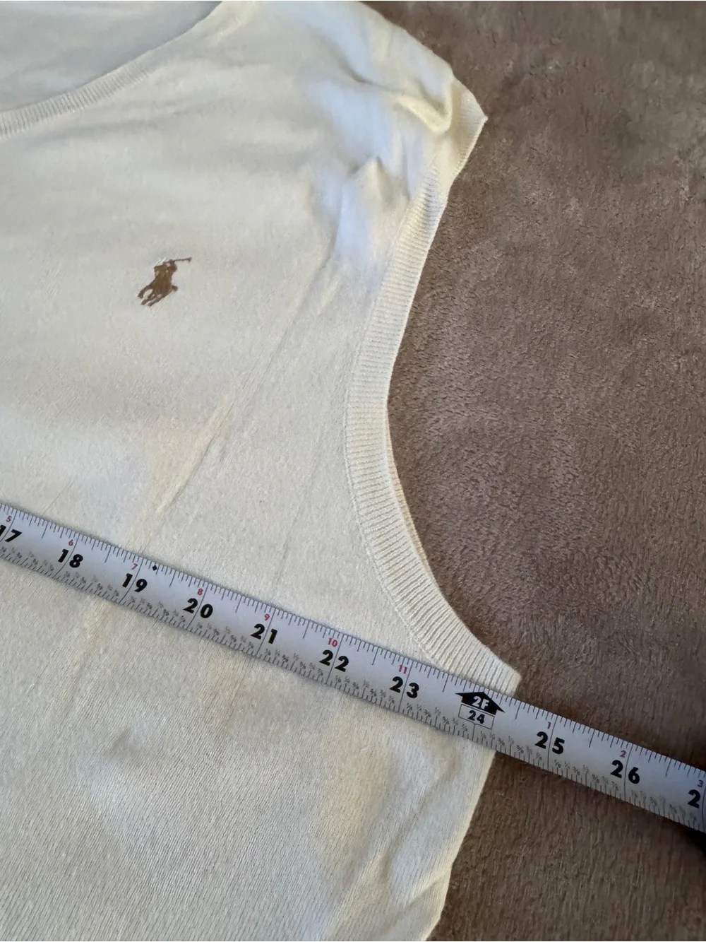 Polo Ralph Lauren Ivory Pima Cotton Sweater Vest XXL Preppy Quiet Luxury